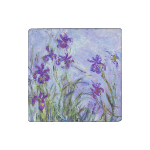 Claude Monet - Lilac Irises / Iris Mauves Steinmagnet