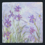 Claude Monet - Lilac Irises / Iris Mauves Steinuntersetzer<br><div class="desc">Lilac Irises / Iris Mauves - Claude Monet,  1914-1917</div>