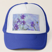 Claude Monet - Lilac Irises / Iris Mauves Truckerkappe (Vorderseite)