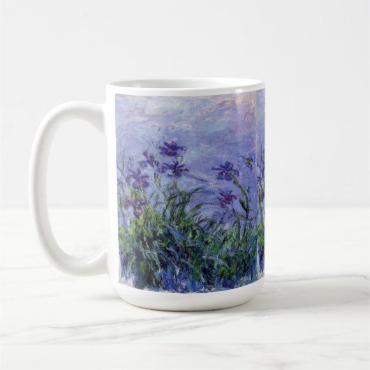 Claude Monet Lilac Irises Kaffeetasse (Links)