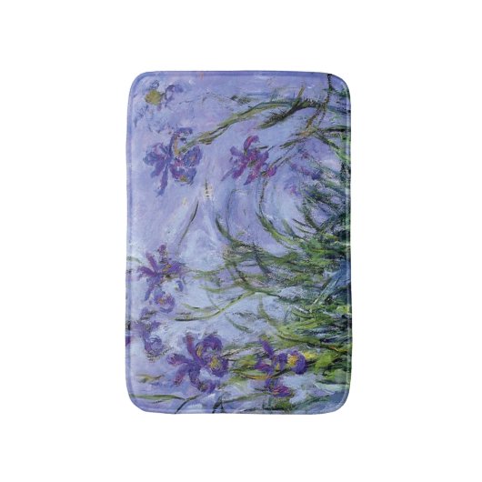 Claude Monet - Lilac Irises Mauves 1917 Badematte (Vorderseite Vertikal)