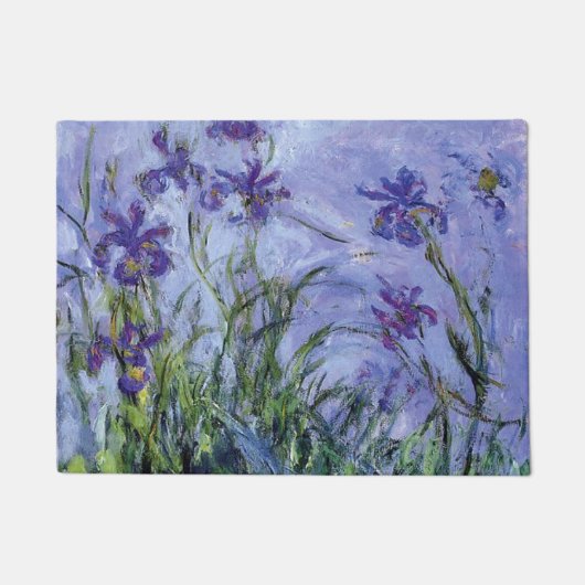 Claude Monet - Lilac Irises Mauves 1917 Fußmatte (Vorderseite)