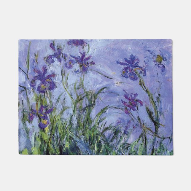 Claude Monet - Lilac Irises Mauves 1917 Fußmatte (Vorderseite)