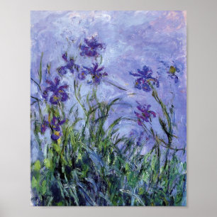 Claude Monet - Lilac Irises Mauves 1917 Poster