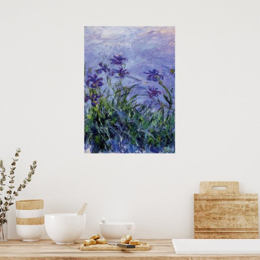 Claude Monet Lilac Irises Poster (Küche)