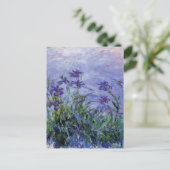 Claude Monet Lilac Irises Postkarte (Stehend Vorderseite)