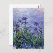 Claude Monet Lilac Irises Postkarte (Vorne/Hinten)