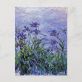 Claude Monet Lilac Irises Postkarte (Vorderseite)