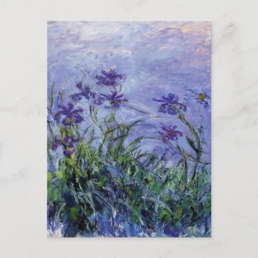 Claude Monet Lilac Irises Postkarte (Vorderseite)