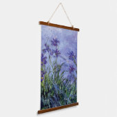 Claude Monet Lilac Irises Wandteppich Mit Holzrahmen (Gewinkelt)