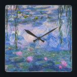Claude Monet - Lilies Quadratische Wanduhr<br><div class="desc">Claude Monet - Lilies</div>