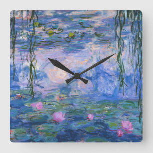 Claude Monet - Lilies Quadratische Wanduhr