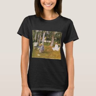 Claude Monet malend, Am Waldrand von Sargent T-Shirt
