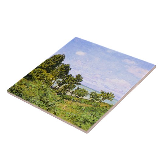 Claude Monet Malerei am Meer, Fliese (Seite)