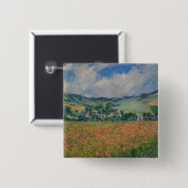 Claude Monet Malerei, Mohnfeld in Giverny Button (Vorne & Hinten)