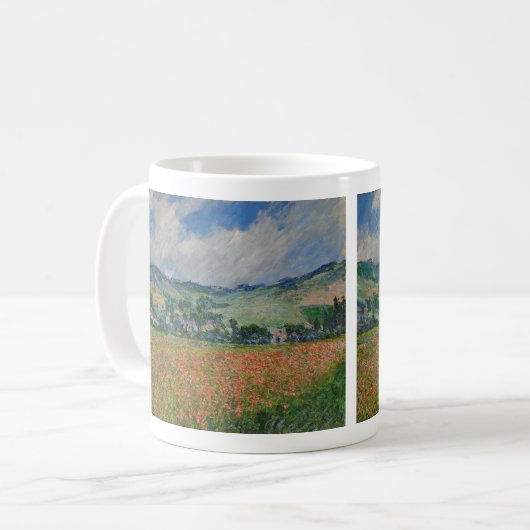 Claude Monet Malerei, Mohnfeld in Giverny Kaffeetasse (Vorderseite Links)