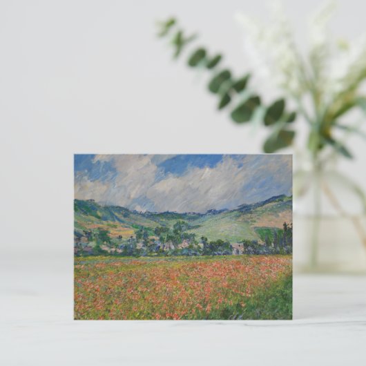 Claude Monet Malerei, Mohnfeld in Giverny Postkarte (Stehend Vorderseite)