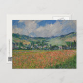 Claude Monet Malerei, Mohnfeld in Giverny Postkarte (Vorne/Hinten)
