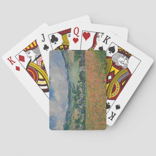 Claude Monet Malerei, Mohnfeld in Giverny Spielkarten (Rückseite)