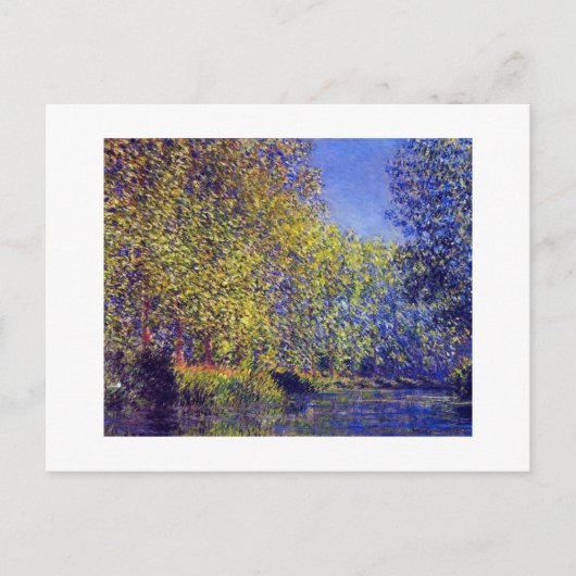 Claude Monet Malkrümmung in Epte bei Giverny Postkarte (Vorderseite)