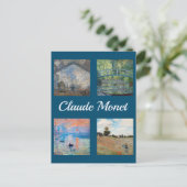 Claude Monet Masterpiece Patchwork Postcard Postkarte (Stehend Vorderseite)