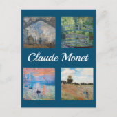 Claude Monet Masterpiece Patchwork Postcard Postkarte (Vorderseite)