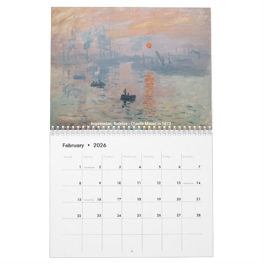 Claude Monet Masterpiece Selection Kalender (Feb 2026)