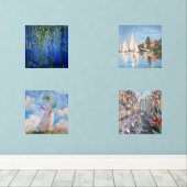 Claude Monet Masterstückauswahl Bilderwand Sets (Holzboden)