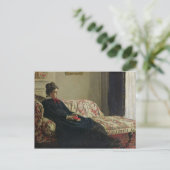 Claude Monet | Meditation oder Madame Monet Postkarte (Stehend Vorderseite)