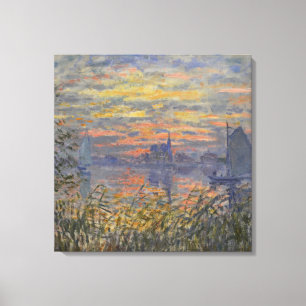 Claude Monet - Meerblick mit Sonnenuntergang Leinw Leinwanddruck