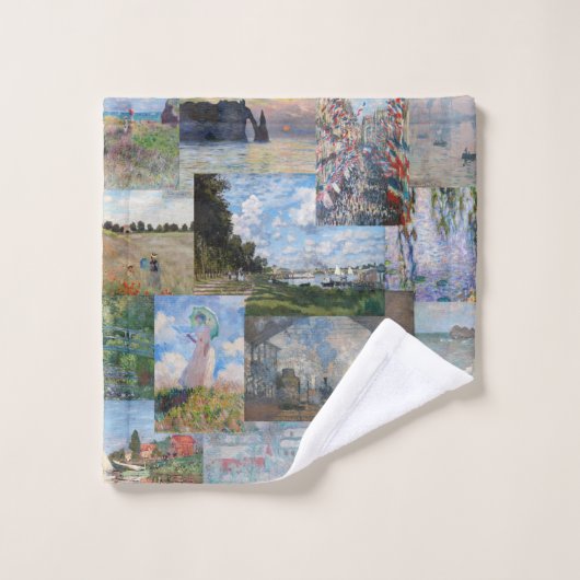 Claude Monet - Meisterwerke Patchwork Badhandtuch Set (Waschlappen)