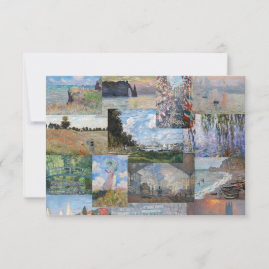 Claude Monet - Meisterwerke Patchwork Dankeskarte (Vorderseite)