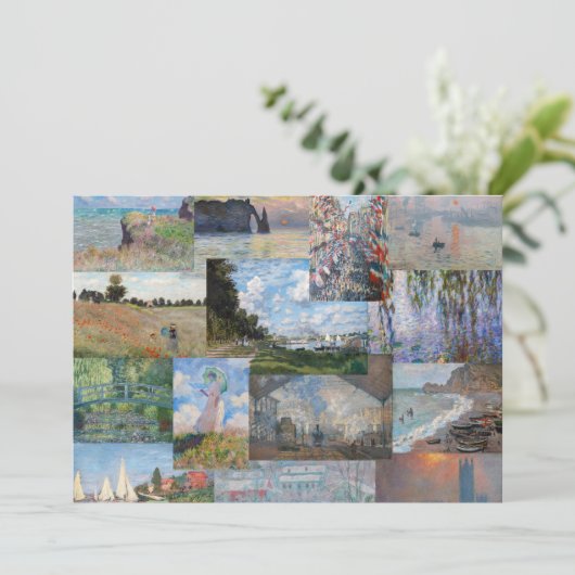 Claude Monet - Meisterwerke Patchwork Einladung (Stehend Vorderseite)