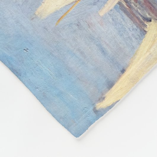 Claude Monet - Meisterwerke Patchwork Fleecedecke (Ecke)