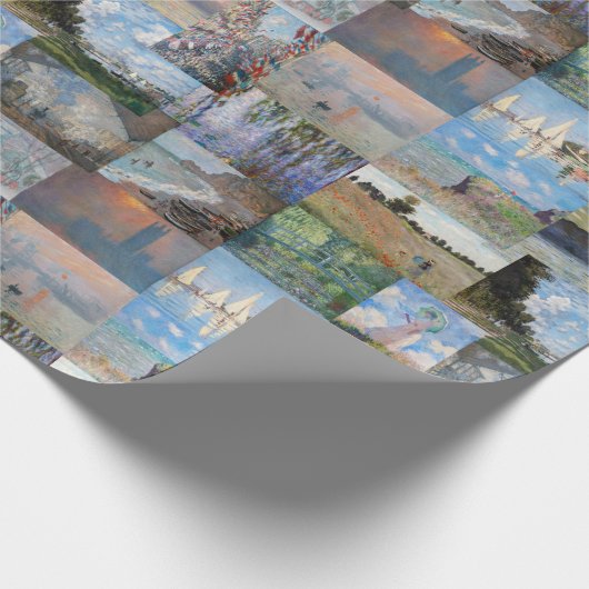 Claude Monet - Meisterwerke Patchwork Geschenkpapier (Ecke)