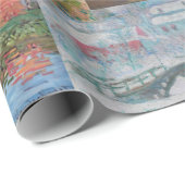 Claude Monet - Meisterwerke Patchwork Geschenkpapier (Rolleneckpunkt)