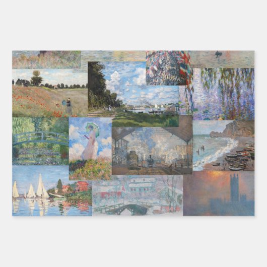 Claude Monet - Meisterwerke Patchwork Geschenkpapier Set (Vorderseite 3)