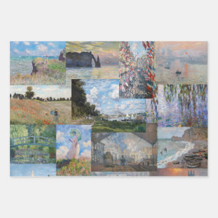 Claude Monet - Meisterwerke Patchwork Geschenkpapier Set