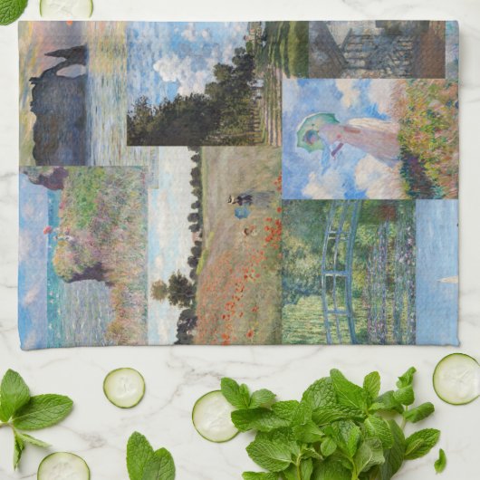 Claude Monet - Meisterwerke Patchwork Geschirrtuch (Gefaltet)