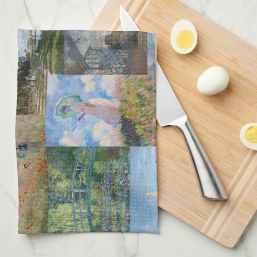 Claude Monet - Meisterwerke Patchwork Geschirrtuch (Viertel Falte)