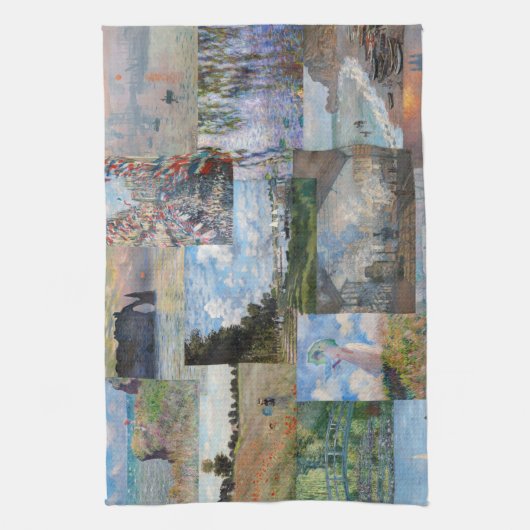 Claude Monet - Meisterwerke Patchwork Geschirrtuch (Vertikal)