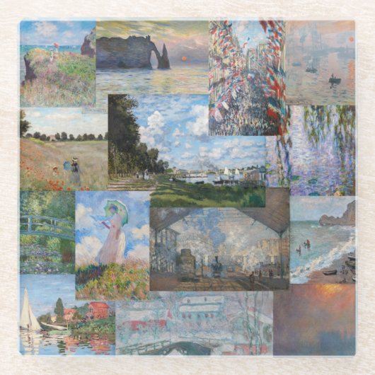 Claude Monet - Meisterwerke Patchwork Glasuntersetzer (Vorderseite)