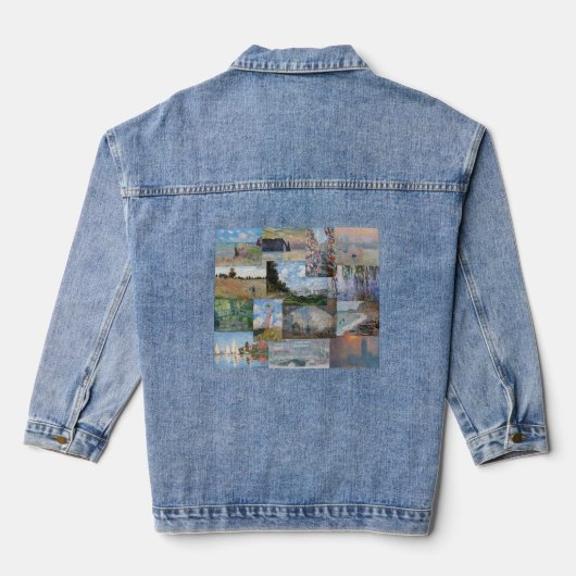 Claude Monet - Meisterwerke Patchwork Jeansjacke (Rückseite)