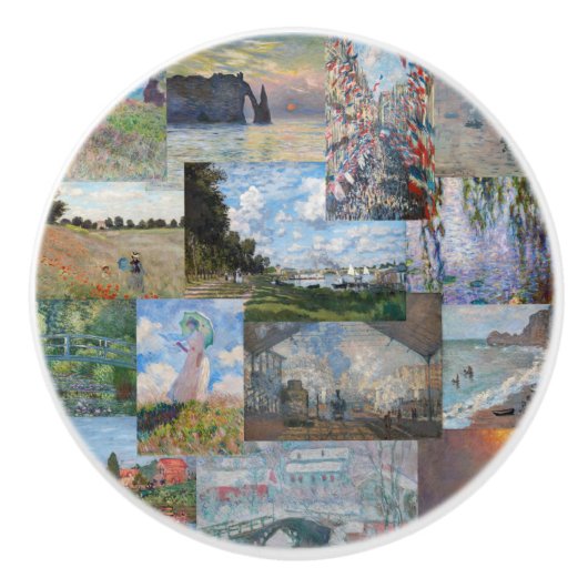 Claude Monet - Meisterwerke Patchwork Keramikknauf (Vorderseite)
