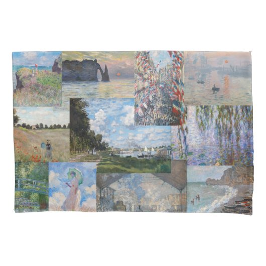 Claude Monet - Meisterwerke Patchwork Kissenbezug (Vorderseite)