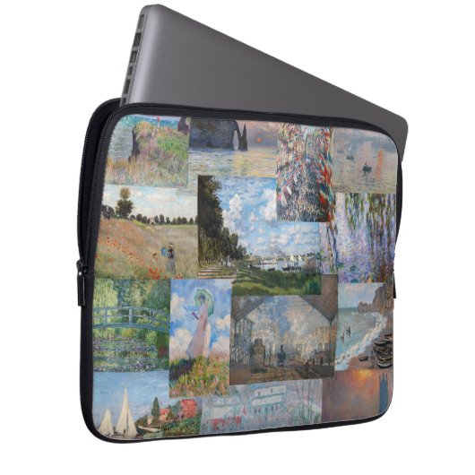 Claude Monet - Meisterwerke Patchwork Laptopschutzhülle (Vorne Rechts)