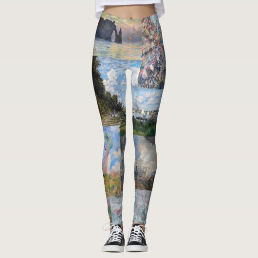 Claude Monet - Meisterwerke Patchwork Leggings (Vorderseite)