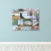 Claude Monet - Meisterwerke Patchwork Leinwanddruck (Insitu (Holzboden))