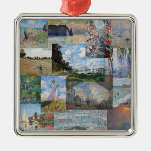 Claude Monet - Meisterwerke Patchwork Ornament Aus Metall
