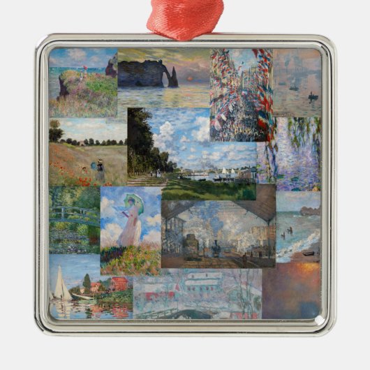 Claude Monet - Meisterwerke Patchwork Ornament Aus Metall (Vorne)